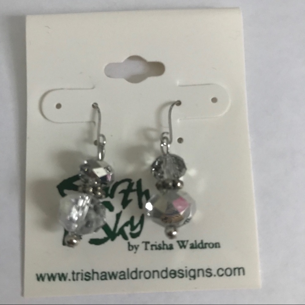 NWT Trisha Waldron Earth & Sky Crystal Earrings